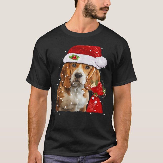 Camiseta de Navidad para Perro Beagle Navidad Perr (Anverso)
