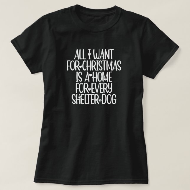 Camiseta de Navidad para Perros de Refugio (Diseño del anverso)