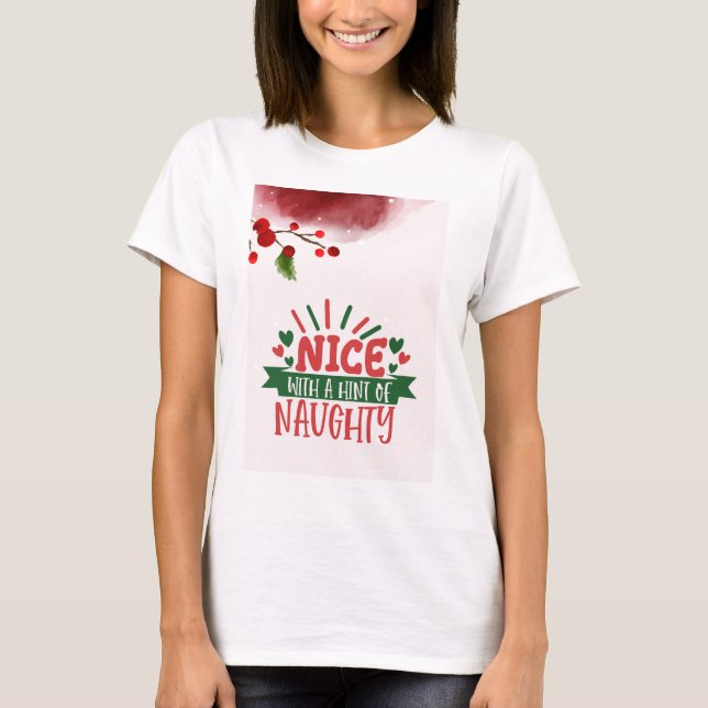 Camiseta de Navidad personalizada pero agradable (Anverso)