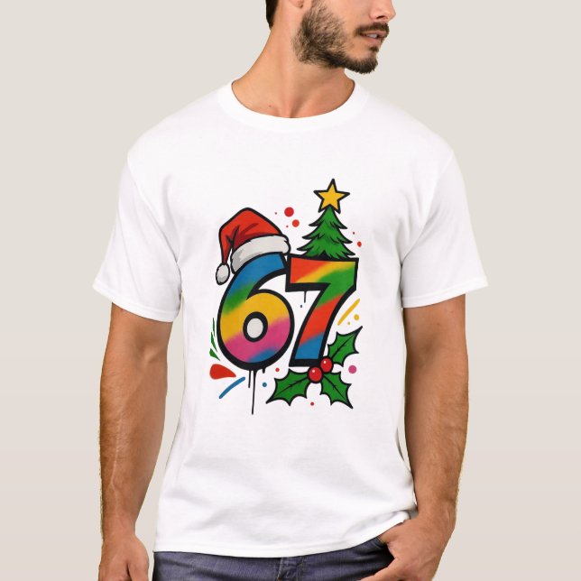 Camiseta de Navidad Seis Siete, Viral 6 7 Meme Tee (Anverso)