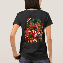 Camiseta de Navidad sucia de Santa para mujeres af