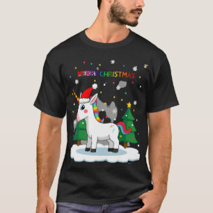 Camiseta de Navidad Unicornio Niñas Ropa de Navida
