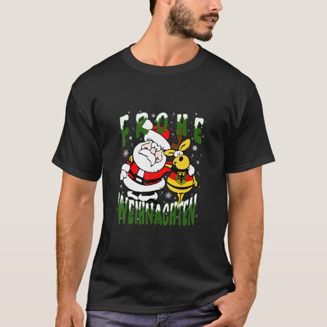 Camiseta de Navidades alemanes Frohe Weihnachten (Anverso)