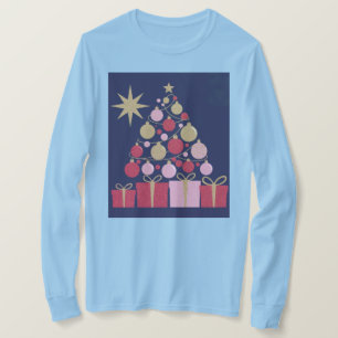 Camiseta de Navidades azules de lujo