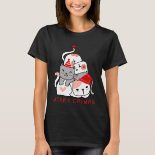 Camiseta de Navidades de Cats Cute de Feliz Navida