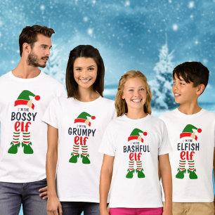 Camiseta de Navidades de familia personalizado Elf