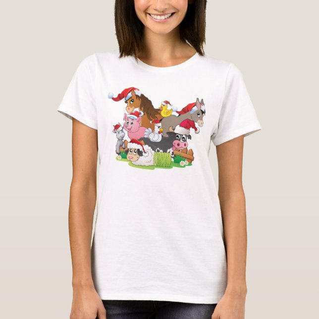 Camiseta de Navidades de Farm Animals (Anverso)