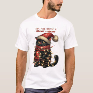 Camiseta de Navidades de gato malhumorado