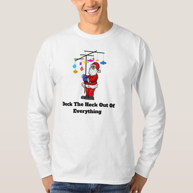 Camiseta de Navidades de la antena decorada de San (Anverso)