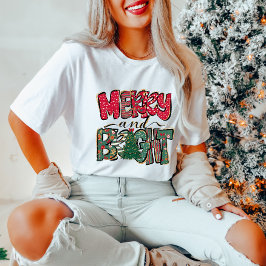 Camiseta de Navidades de mujeres amargas y brillan
