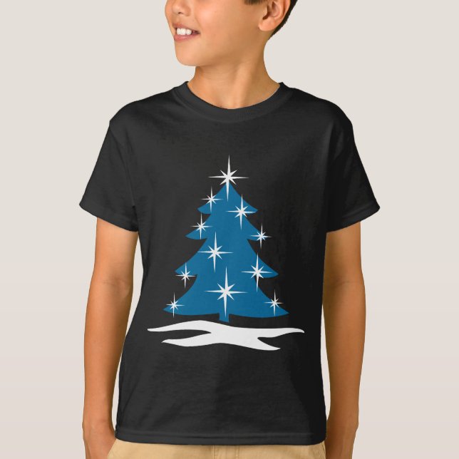 Camiseta de Navidades de niños Blue Holiday Classi (Anverso)
