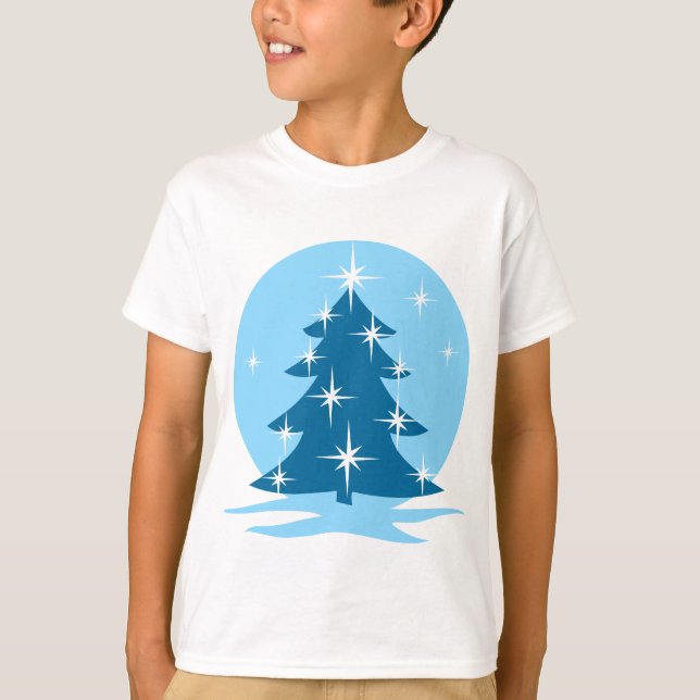 Camiseta de Navidades de niños Blue Holiday Classi (Anverso)