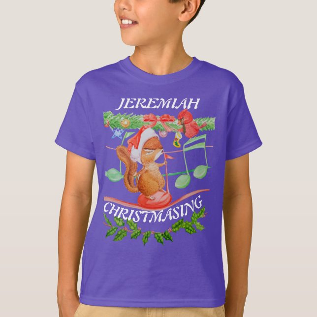 CAMISETA DE NAVIDADES DE NIÑOS PERSONALIZADOS (Anverso)