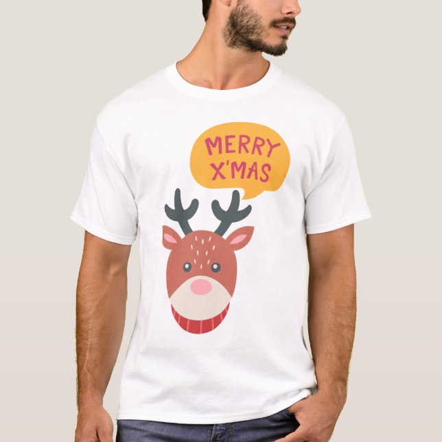 camiseta de Navidades de renos (Anverso)