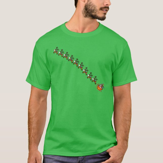 Camiseta de Navidades de renos y Santa COVID-19 (Anverso)