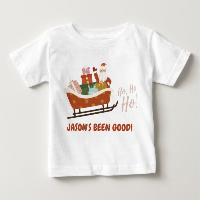 Camiseta de Navidades de Santa Sleigh para niños (Anverso)
