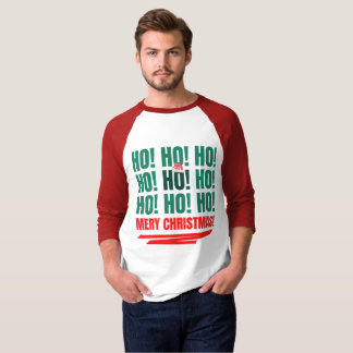 Camiseta de navidades de Sleeve Raglan básica 3/4 