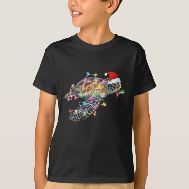 Camiseta de Navidades de tortugas de Santa María (Anverso)