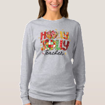 Camiseta de Navidades del profesor Holly Jolly