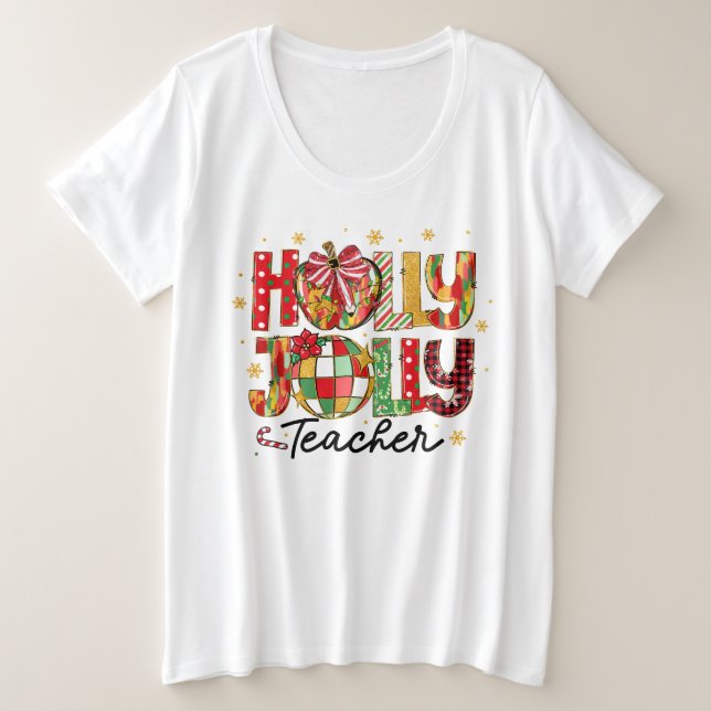 Camiseta de Navidades del profesor Holly Jolly (Anverso del diseño)