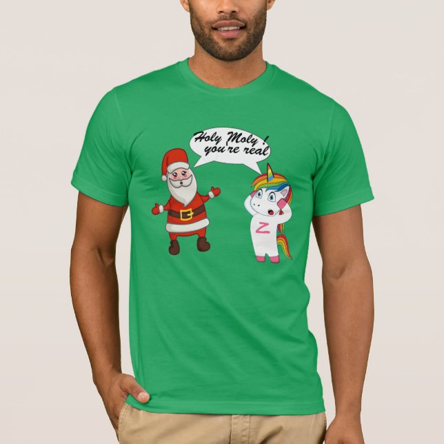 Camiseta de Navidades divertida, colisión de Santa (Anverso)
