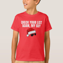 Camiseta de Navidades divertidos de la lista de ni