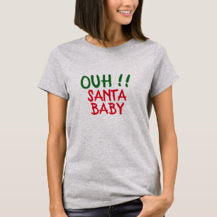 Camiseta de Navidades divertidos de Santa Bebé, hu