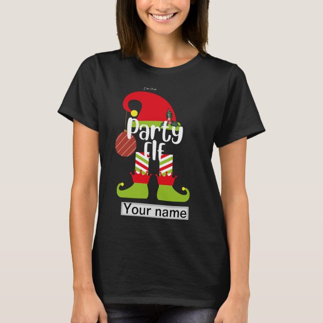 camiseta de Navidades elfo fiesta personalizada pa (Anverso)
