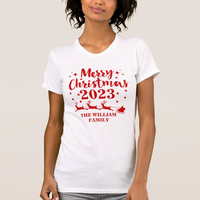 Camiseta de Navidades familiares personalizados (Anverso)