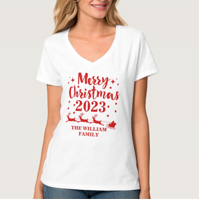 Camiseta de Navidades familiares personalizados (Anverso)