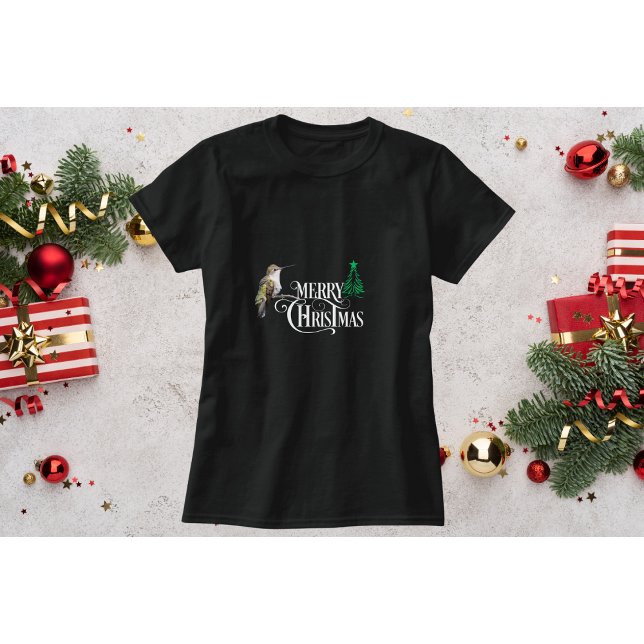 Camiseta de Navidades Hummingbird con un árbol peq (Subido por el creador)