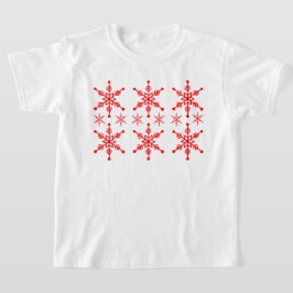Camiseta de Navidades infantiles con copos de niev