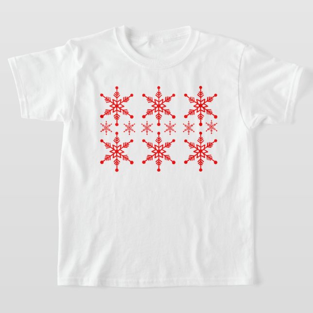 Camiseta de Navidades infantiles con copos de niev (Distribución)