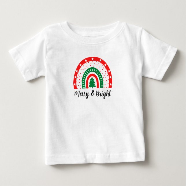 Camiseta de Navidades merry y Bright (Anverso)