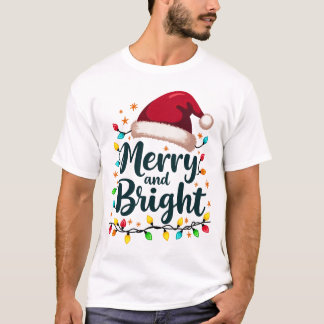 Camiseta de Navidades merry y brillantes - Sombrer