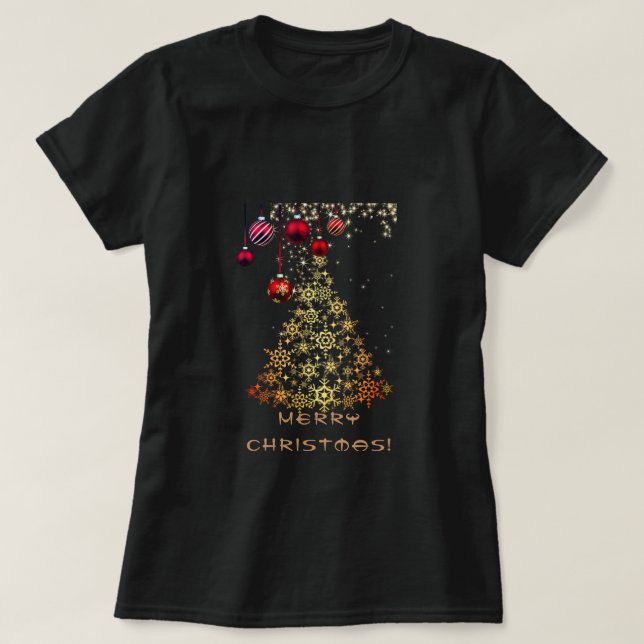 Camiseta de Navidades negros (Diseño del anverso)