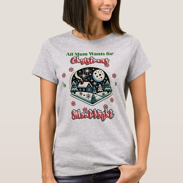 Camiseta de Navidades nocturnos silenciosos de mam (Anverso)