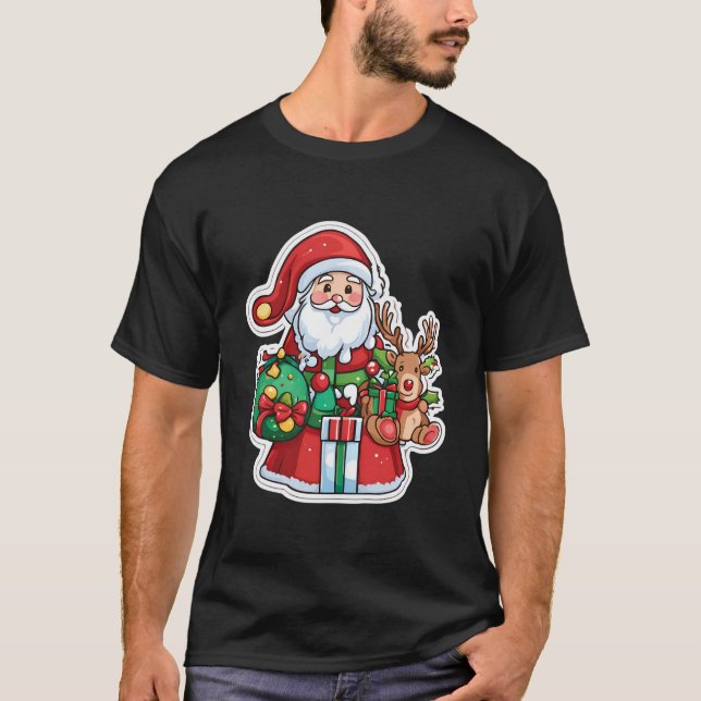 Camiseta de Navidades para niños - Bolas divertida (Anverso)