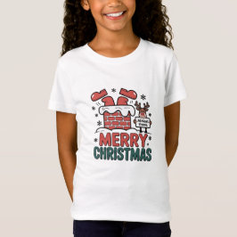 Camiseta de Navidades para niños - Feliz y brillan