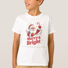 Camiseta de Navidades para niños - Feliz y brillan