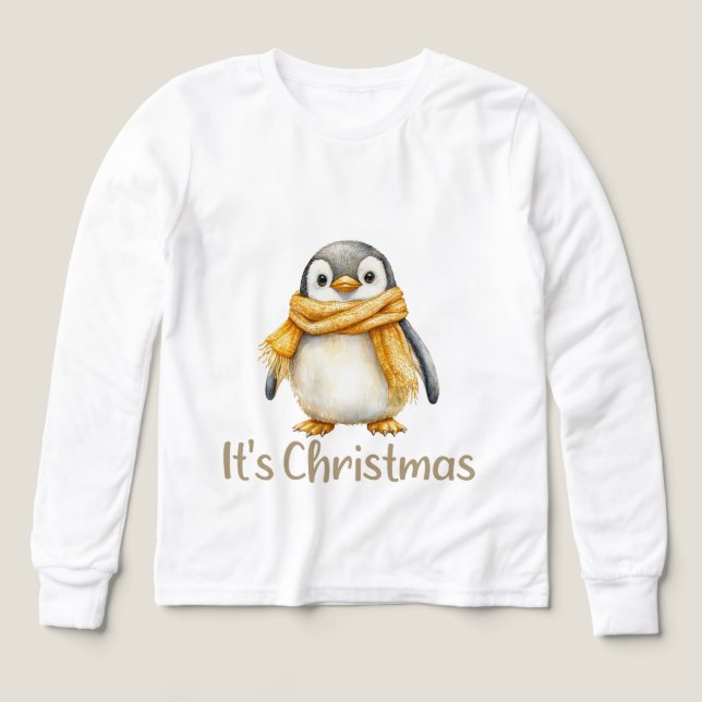 Camiseta de Navidades pingüinos (Diseño frontal)