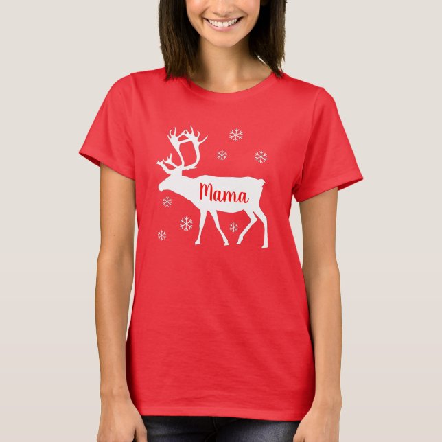 Camiseta de Navidades Reindeer Mama (Anverso)