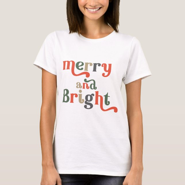 Camiseta de Navidades retro amargo y brillante (Anverso)