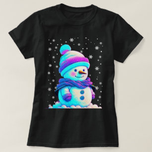 Camiseta de Navidades retro de Snowman