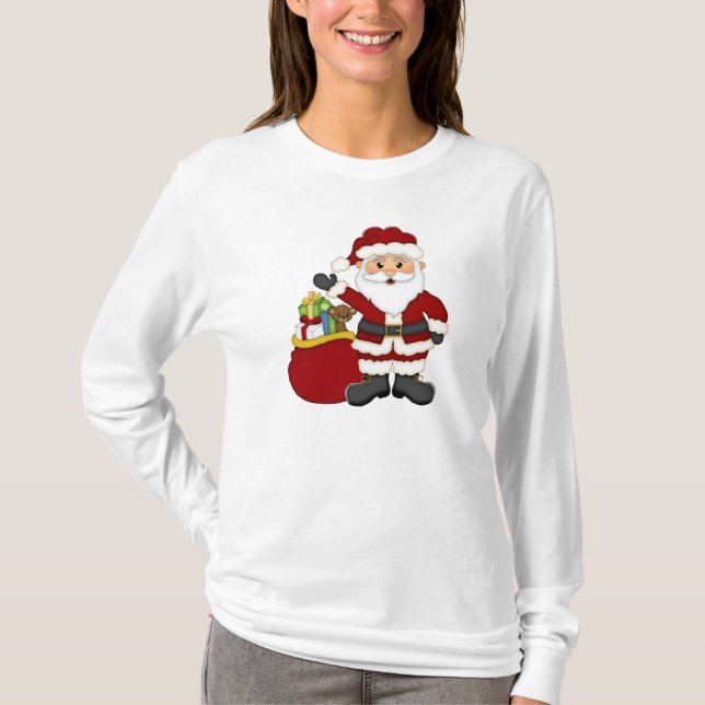 Camiseta de navidades Santa Holiday Womens (Anverso)