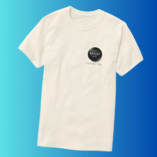 Camiseta de Negocio con Logo y Texto Simple