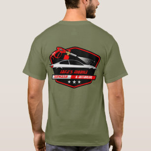 Camiseta de negocio de lavado de coches móvil pers