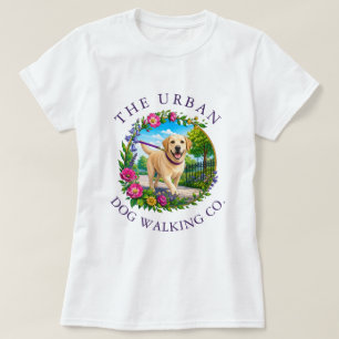 Camiseta de Negocio de Paseo de Perros con Labrado