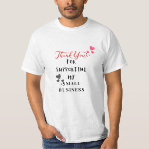 Camiseta de Negocio Pequeño con Letra Negrita Sans