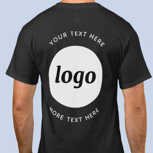 Camiseta De Negocios Con Logotipo Y Texto Simple